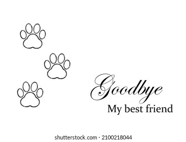 Condolence Card For A Pet, Cat, Dog. 