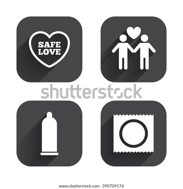 Condom Safe Sex Icons Lovers Gay Stock Illustration 390709576 Shutterstock 9906