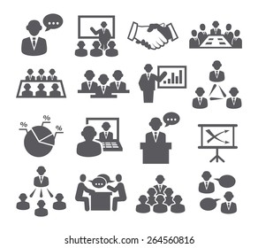 Conference Icons Stock Vector (Royalty Free) 250726849