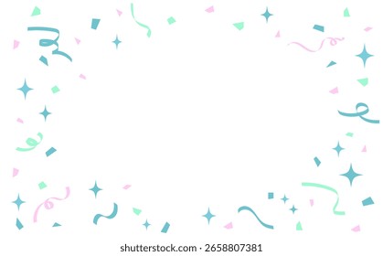 Confetti background frame with a cool impression