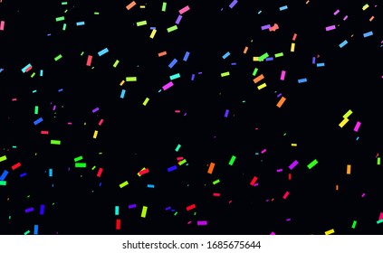 Confetti Black Background. Confetti Black