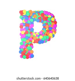 Confetti Letter C Capital Letter Made Stock Illustration 640640638 ...