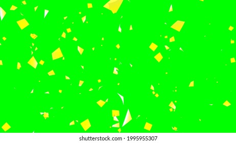 Confetti Yellow Particle Size Medium Greenback 3d Render Loop