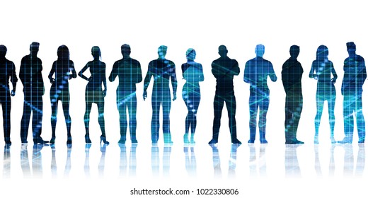 Confident Business Team Looking at You Silhouette - Powered by Shutterstock