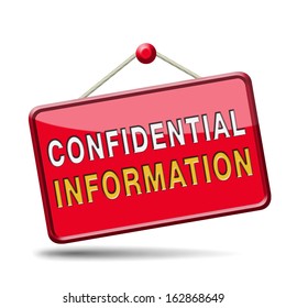 Confidential Top Secret Classified Information Red Label Icon Or Stamp