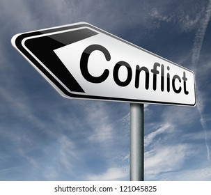 Conflict Management In Business At Work Or Between Couple With Different Interest Solve The Problem And Find Resolution