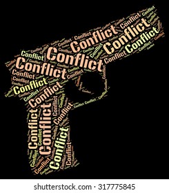Conflict Word Indicating Armed Conflicts And Text