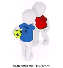 Congratulate Each Other On Soccer Area Stock Illustration 1101359090 ...