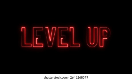 Congratulation! Level up text illustration background.