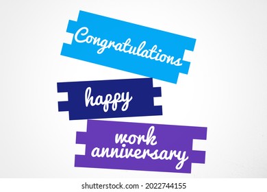 Congratulations Happy Work Anniversary Words In Creative Letters