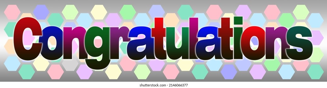 Congratulations Text Dark Black Gradient Colors Stock Illustration ...