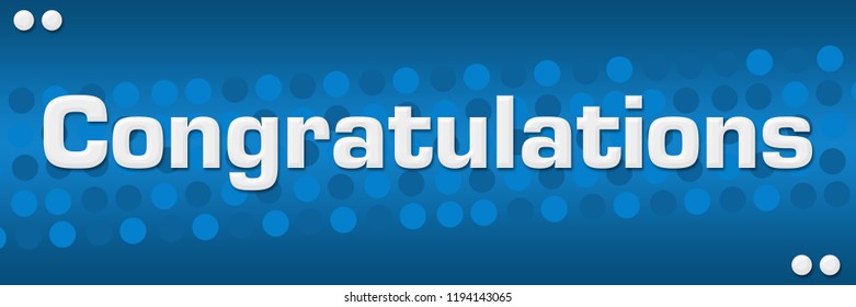 Congratulations Text Written Over Blue Background Stock Illustration ...