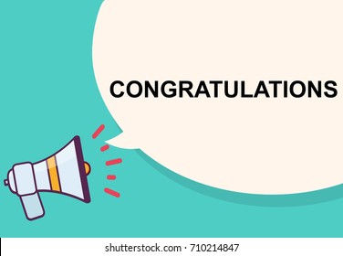 Congratulations Word For Announcement  Illustration  Graphic Design 