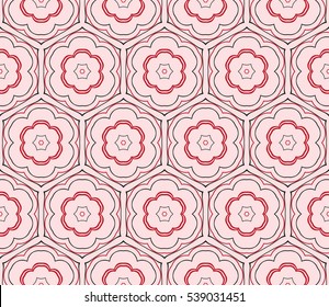 Congratulatory ornament seamless execution in the form of floral pattern. raster copy. Pink color. For holiday cards design, fashion design, interior design, graphic arts - Powered by Shutterstock