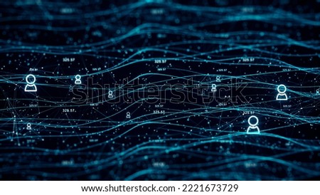 Connect comunication system fiber network background