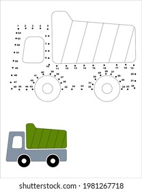 Connect Dots Draw Cute Car Preschool Stock Illustration 1981267718 