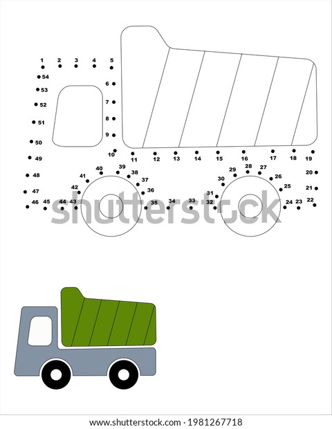 Connect Dots Draw Cute Car Preschool Stock Illustration 1981267718 ...