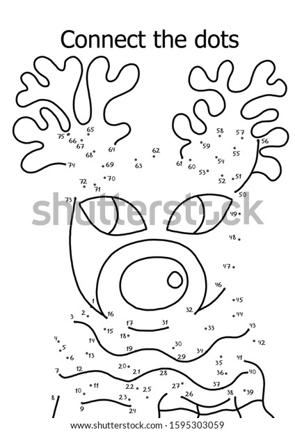 Connect Dots Winter Printable Game Cute Stock Illustration 1595303059 ...