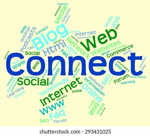 Connect Word Representing Lan Network And Computing 