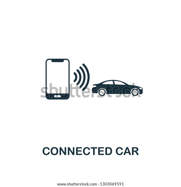 Connected\
Car icon. Premium style design, pixel perfect connected car icon\
for web design, apps, software, printing\
usage.