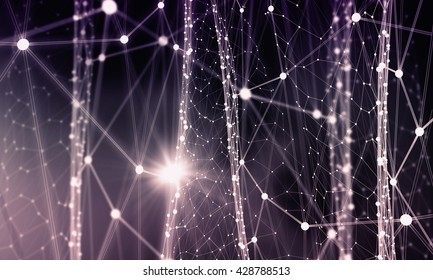 Connected lines background