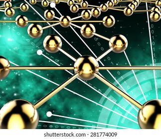 Connected Network Meaning Digital Online And Global