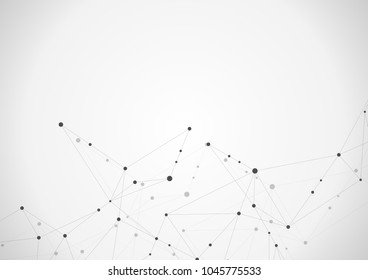 Abstract Connecting Dots Lines Connection Science Stock Vector Royalty Free