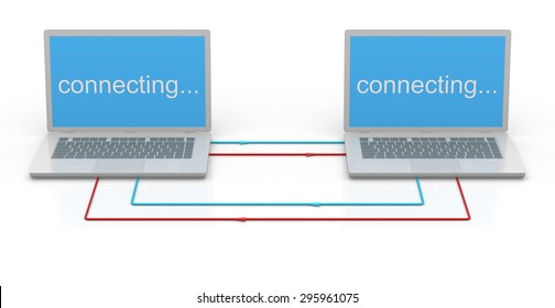 Connecting to internet , This is a computer generated and 3d rendered picture.