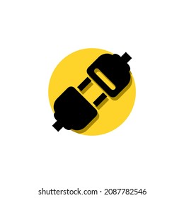 Connecting plug and electrical extension cable illustration icon