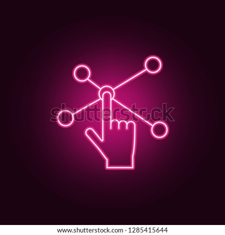 Connection interactive icon. Elements of artifical in neon style icons. Simple icon for websites, web design, mobile app, info graphics