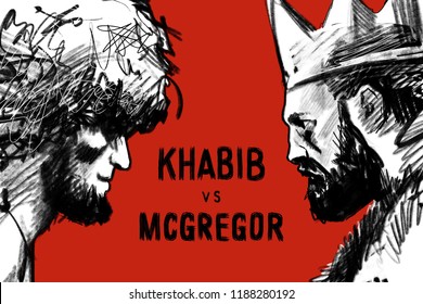 Conor McGregor and Khabib Nurmagomedov Moscow, September, 25, 2018
