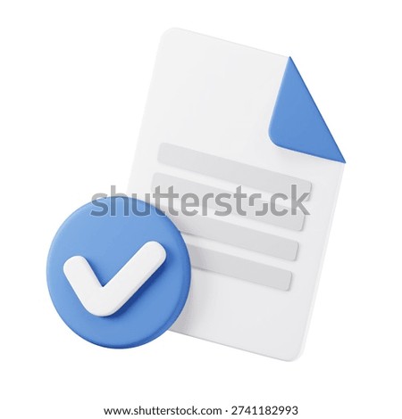 Consent form approval document icon with check mark