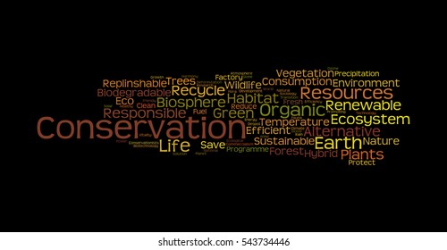 Conservation word cloud