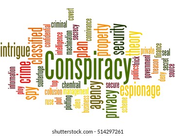 Conspiracy Word Cloud Concept On White Stock Illustration 514297261 ...