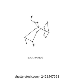 Constellation Sagittarius illustration. Sagittarius constellation astrological drawing - Powered by Shutterstock