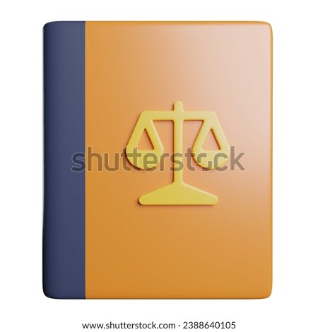 Constitution Book Learning 3D Rendering Icon Illustration