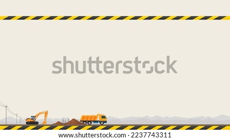 construction background design template. banner contruction background