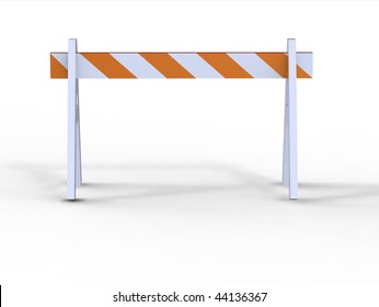 Construction Barricade - Road Block Icon, Isolated