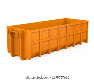 Construction Dumpster Isolated. 3D Rendering