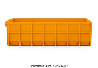 Construction Dumpster Isolated. 3D Rendering