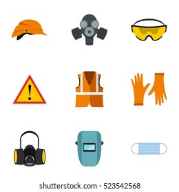 Set Vector Illustration Safety Equipment Construction Stock Vector ...