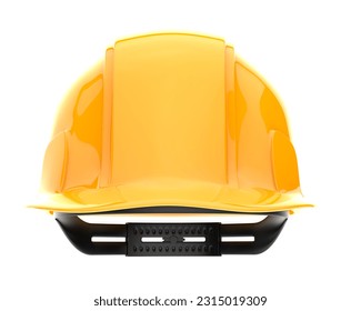 Construction hat on white background. 3d rendering - illustration