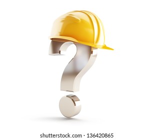 Construction Helmet Question Mark