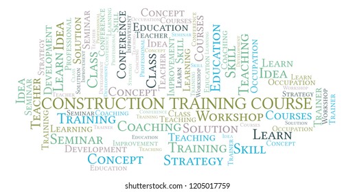 Construction Training Course word cloud.