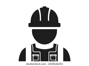 construction worker vector icon black silhouette, worker day icon, labour day icon vector, construction worker helmet silhouette black, engineer helmet icon, repairman, labour day, technician, boy