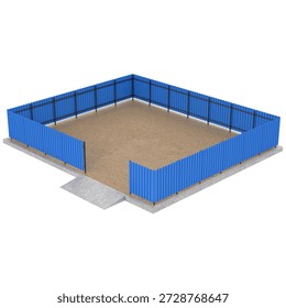   ConstructionSite.  3d illustration isolated on white background