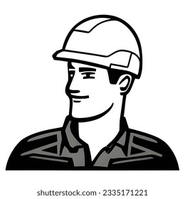 constructor man vector illustration isolated, construction icon, engineer man icon, repair person, service man, labour day, labour man