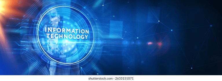IT consultant presenting tag cloud about information technology.