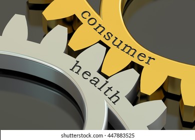 Consumer Health Concept,  On The Gearwheels, 3D Rendering