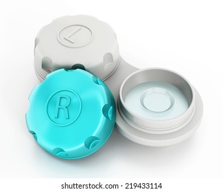 Contact Lens Container Isolated On White